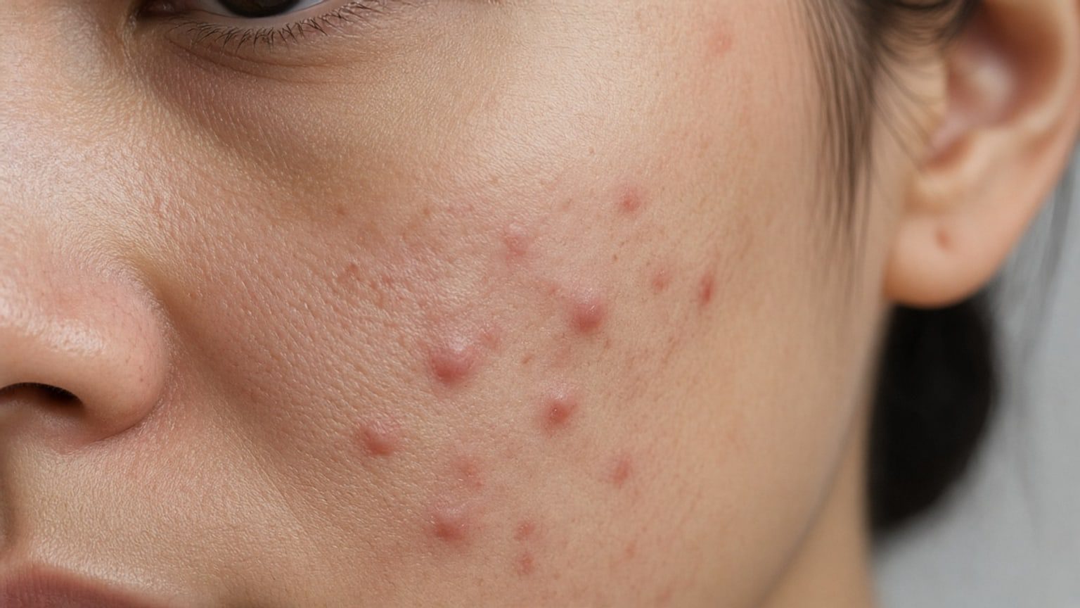 Four stages of acne formation 3