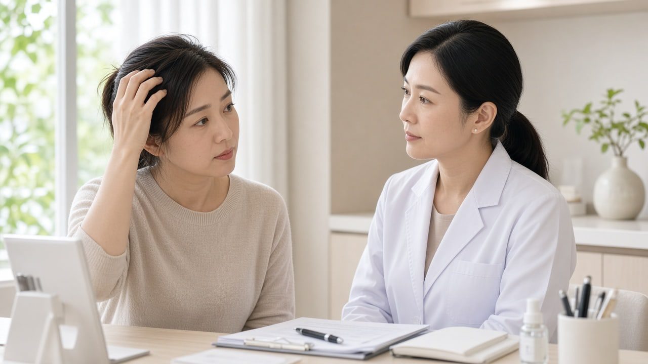 髪の成長周期と抜け毛の評価